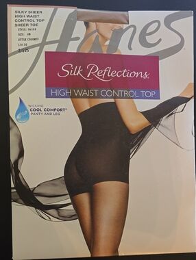Hanes Silk Reflections High Waist Control Top Sheer Pantyhose - Little Color
